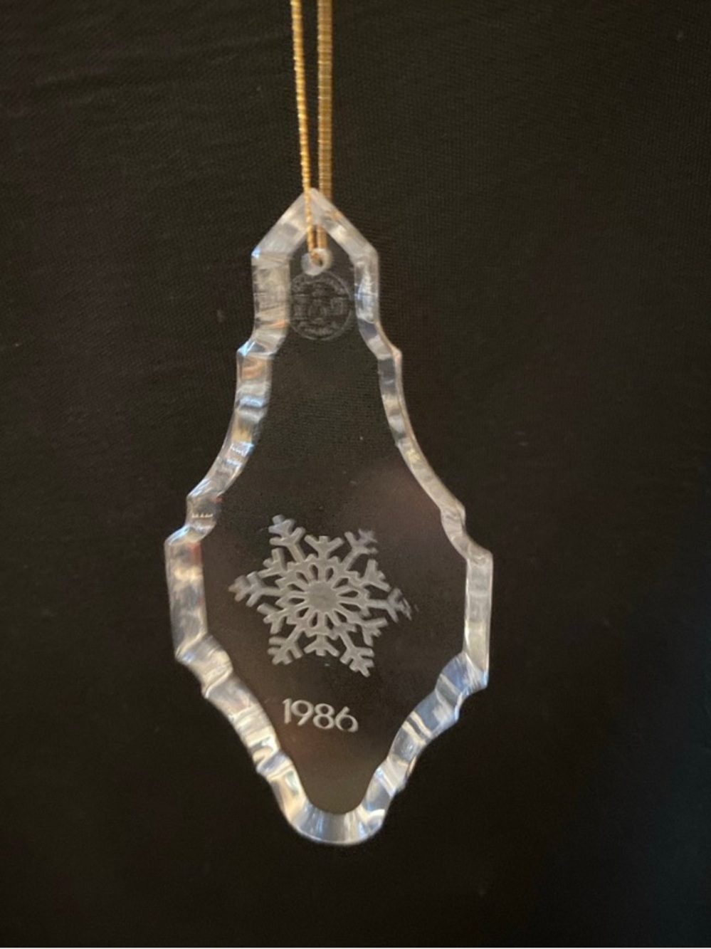 Vintage HTF Baccarat Crystal 1986 Snowflake Christmas Ornament France Swarovski